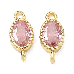 Фламинго Латунные подвески-шармы с овальными фианитами, инкрустированные кубическим цирконием., золотые, стойки покрытие, без кадмия и без свинца, долговечный, фламинго, 13.5x6x3 мм, отверстие : 1.5 мм