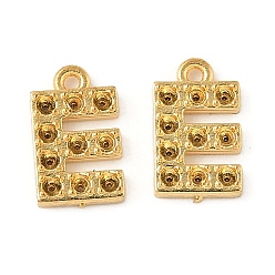 Letter E 304 Настройки горный хрусталь из нержавеющей стали кулон, золотые, Письмо E, пригодный для стразов 1 мм, 8x5x1 мм, отверстие : 0.7 мм