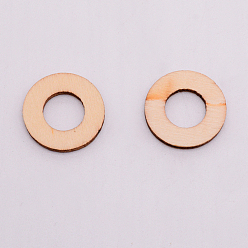 Tan Unfinished Wood Linking Rings, Laser Cut Wood Shapes, for DIY Crafts and Jewelry Making, Tan, 20x2.5mm, Inner Diameter: 10mm