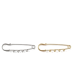 (52) Непрозрачная лаванда 304 Булавки для килта из нержавеющей стали с 4 петлями, ионное покрытие (ip), текстурированная алмазная огранка, разноцветные, 19.5x70.5x5.5 мм, отверстие : 2 мм