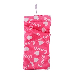 Cerise Word Love Pattern Cloth Mini Doll Sleeping Bag, for BJD Doll Makings Accessories, Cerise, 350mm