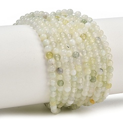 Neue Jade Natürlich neu Jade Perlen Stränge, glatte Rundung, 3 mm, Bohrung: 0.5 mm, ca. 134 Stk. / Strang, 15.75'' (40 cm)