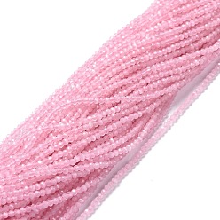 Pearl Pink Cat Eye Beads Strands, Round, Faceted, Pearl Pink, 2mm, Hole: 0.2mm, 14.17 inch(36cm), 174~184pcs/strand
