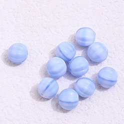 Bleu Bleuet Perles de verre tchèques, citrouille, bleuet, 8mm, Trou: 1mm