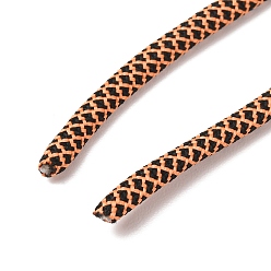 Licht Lachs Polycotton-Geflechtschnur mit Innenkern, Runde, für Schnürsenkel, Schlüsselanhänger, Herstellung von Seilarmbändern, Licht Lachs, 5 mm, ca. 90~100 Meter/Bündel