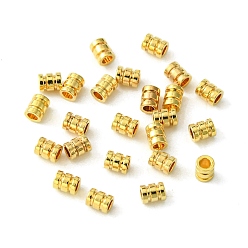 Real 18K Gold Plated Brass Beads, Column, Real 18K Gold Plated, 2x2.5mm, Hole: 1.2mm
