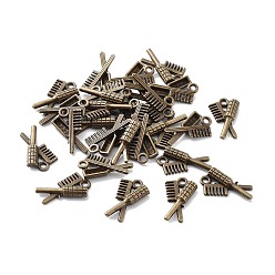 Античная Бронза Сплавочные подвески тибетского стиля, расческа, без кадмия, без никеля и без свинца, античная бронза, 20x12x3 мм, отверстие : 1.8 мм, Около 500 шт / 500 г