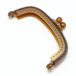 Сиена Пластиковая ручка для кошелька для швейной машины, цвет охры, 50x85x12 мм, отверстие : 1.5 мм