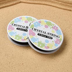 Черный Круглая эластичная кристаллическая нить, шнур из эластичной нити, для изготовления украшений из бисера, чёрные, 0.8 мм, около 10.94 ярдов (10 м) / рулон