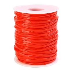 Red Flat PVC Cords, for Jewelry Making, Red, 2.3mm, , about 50 yards/roll
