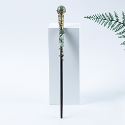 Aventurine Natural Aventurine Magic Wand, Wood Cosplay Magic Wand, for Witches and Wizards, 260mm