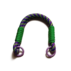Темно-Фиолетовый Нейлоновый плетеный ремешок, Ремешок для мобильного, с металлической застежкой, аксессуары для чехлов для телефонов, темно-фиолетовый, 30 см