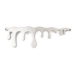 Stainless Steel Color 304 Stainless Steel Connector Charms, Teardrop Links, Stainless Steel Color, 81x27x2mm, Hole: 1.4mm