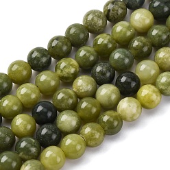 Другие Нефриты Натуральный канадский нефрит бисер пряди, круглые, 6 мм, отверстие : 0.7~0.8 мм, около 54~55 шт / нитка, 15.16~15.35 дюйм (38.5~39 см)