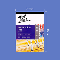 Разноцветный Акварельные бумажные книги, 30-страница, прямоугольные, красочный, 21x14.8 см