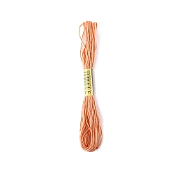 Sandy Brown Polyester Embroidery Threads for Cross Stitch, Embroidery Floss, Sandy Brown, 0.15mm, about 8.75 Yards(8m)/Skein