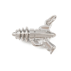 Платина Латунные подвески, бластер, долговечный, без свинца и без кадмия, стойки покрытие, с целью перехода в кольце, платина, 13.5x17x6 мм, отверстие : 3.3 мм