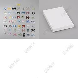 (52) Непрозрачная лаванда 4 наборы декоративных наклеек из ПВХ, форма банта, разноцветные, 37~50x33.5~67x0.1 мм, 50 шт / комплект