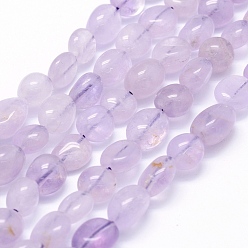Amethyst Natural Amethyst Beads Strands, Oval, 5~12x6~9x4~7mm, Hole: 1mm, about 50~53pcs/strand, 15.3 inch~15.7 inch