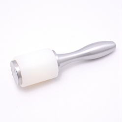 White Aluminum Alloy Leathercraft Hammer, with Nylon Hammer Head, White, 185x49.5mm
