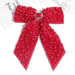 Красный Ткань заколки, аксессуары для волос для женщин и девочек, бантом, красные, 180x150 мм