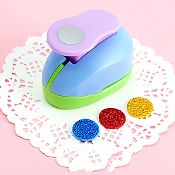 Round Plastic Paper Craft Hole Punches, Paper Puncher for DIY Paper Cutter Crafts & Scrapbooking, Random Color, Round Pattern, 10mm