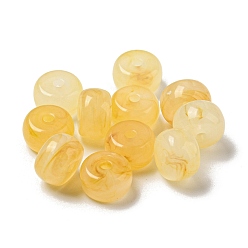 Gold Opaque Acrylic Bead, Rondelle, Gold, 8x5mm, Hole: 1.6mm