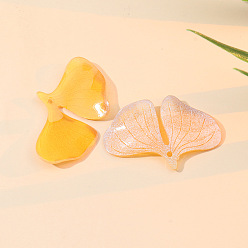 Золотистый Кулон из непрозрачной смолы, бабочка, золотые, 20x31 мм, отверстие : 1 мм