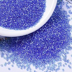 (DB1250) Прозрачный Лазурный AB Бусины miyuki delica, цилиндр, японский бисер, 11/0, (дБ 1250) прозрачная лазурная аб, 1.3x1.6 мм, отверстие : 0.8 мм, Около 2000 шт / 10 г