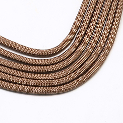 Седло Коричневый 7 внутренние сердечники веревки из полиэстера и спандекса, ровный цвет, для изготовления веревочных браслетов, седло коричневый, 4~5 мм, около 109.36 ярдов (100 м) / пачка, 420~500 г / пачка
