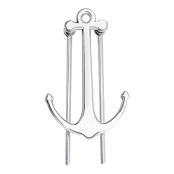 Platinum Alloy Bookmarks, Metal Book Page Holder, for Keeping Book Open, Book Lovers Gifts, Anchor, Platinum, 70x37x14mm, Hole: 3.5mm