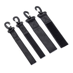 Black ARRICRAFT 4Pcs 2 Size Plastic and Iron Outdoor Carabiners Hanger Buckle Hook, with Nylon Tape, Black, 252x25x5mm, 253x38x6mm,