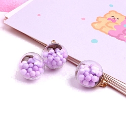 Средняя Орхидея Стеклянные подвески, с пенопластовым шариком, круглые, средне орхидеи, 16 мм