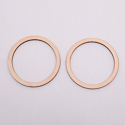 Tan Unfinished Wood Linking Rings, Laser Cut Wood Shapes, for DIY Crafts and Jewelry Making, Tan, 60x2.5mm, Inner Diameter: 50mm