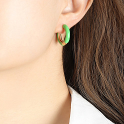 F746 - Green Oil Drop Earrings Boucles d'oreilles mignonnes et élégantes en forme de C avec différentes options de couleurs – ravissantes et féminines.