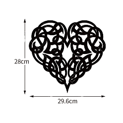 Heart Viking Wood Hanging Wall Art Decoration, for Home Bedroom Bathroom Office Room Decoratin, Heart, 280x296mm