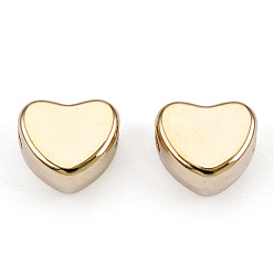 Golden CCB Plastic Beads, Heart, Golden, 6x7x3.5mm, Hole: 1.8mm, about 49000pcs/5000g