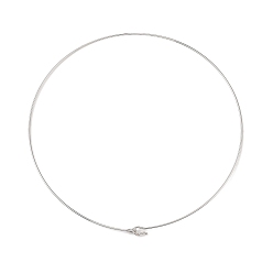 Нержавеющая Сталь Цвет 304 из нержавеющей стали ожерелья чокеровщика, без свинца и без кадмия, цвет нержавеющей стали, внутренний диаметр: 5.18 дюйм (13.15 см)