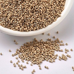 (DB1152) Гальванический Полуматовый Шампанскый Бусины miyuki delica, цилиндр, японский бисер, 11/0, (дБ 1152) шампанское оцинкованное полузамороженное, 1.3x1.6 мм, отверстие : 0.8 мм, Около 2000 шт / 10 г