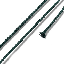 Темно-серый 20м плетеный шнур из полиэстера для изготовления ювелирных изделий, круглые, темно-серый, 2 мм, около 21.87 ярдов (20 м) / рулон