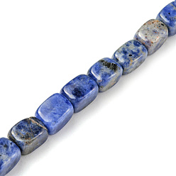 Sodalite Natural Sodalite Beads Strands, Cuboid, 8.5~11x7.5~9x7.5~9mm, Hole: 1.2mm, about 20pcs/strand, 7.72~8.74 inch(19.6~22.2cm)