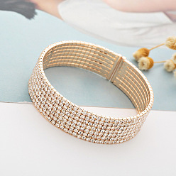 golden Elegant and Fashionable Wire Diamond Bracelet with Adjustable Starry Sky Design