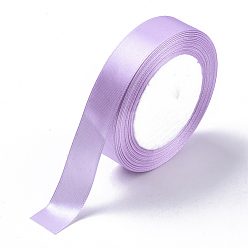 Lilac Single Face Solid Color Satin Ribbon, for Gift Packaging, Party Decoration, Lilac, 1-1/2 inch(38~40mm), about 25yards/roll(22.86m/roll), 5rolls/group, 125yards(114.3m/group)