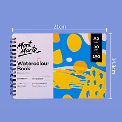 Разноцветный Акварельные бумажные книги, 60-страница, прямоугольные, красочный, 14.8x21 см
