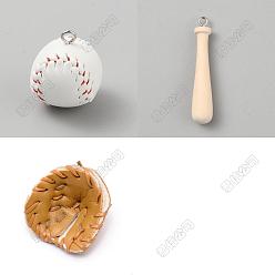 (52) Непрозрачная лаванда 15шт. 3 стили: подвески из искусственной кожи и дерева, разнообразные, разноцветные, 27~53x9.5~23 мм, 5 шт / стиль