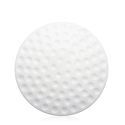 White Self Adhesive Silicone Door Knob Wall Shield, Wall Protector, Flat Round, White, 50x10mm