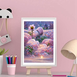 Pearl Pink DIY Tree/Flower Pattern 5D Diamond Painting Kits, Pearl Pink, 400x300mm