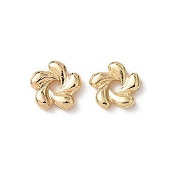 Light Gold Сплавочные бусины, цветок, долговечный, стойки покрытие, золотой свет, 6x1.5 мм, отверстие : 1.4 мм