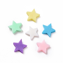 Mixed Color Handmade Polymer Clay Cabochons, Star, Mixed Color, 5x5x1mm