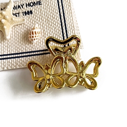 Желтый Пластиковые заколки для волос с когтями бабочки, аксессуары для волос для женщин и девочек, желтые, 90x60 мм